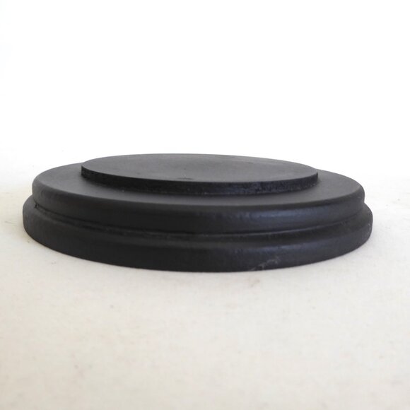 NEW 9” DECORATIVE GLASS CLOCHE DISPLAY DOME COVER BLACK WOOD BASE - Picture 4 of 5